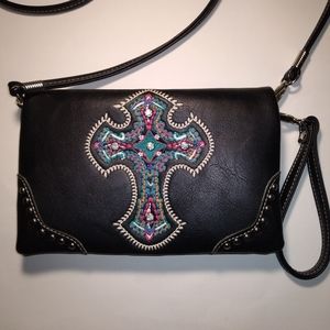 P&G crossbody embroidered purse